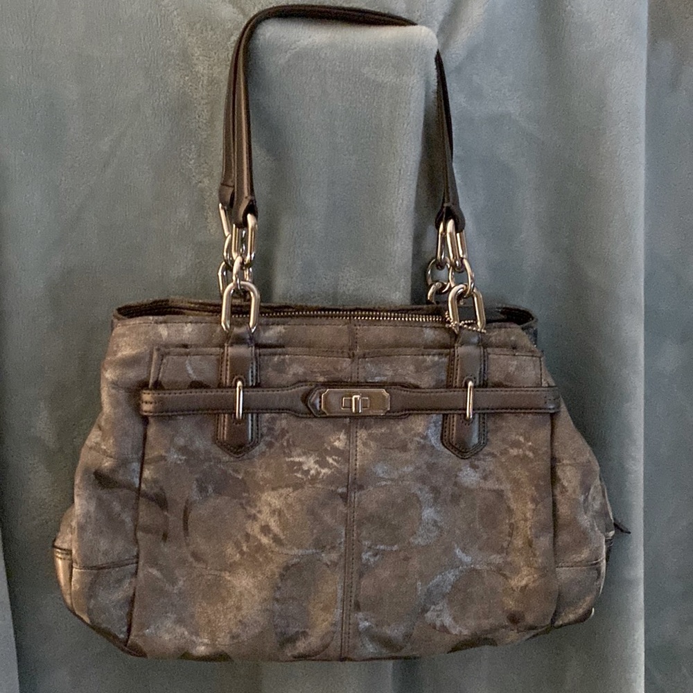 Silver/Gray Coach shoulder bag